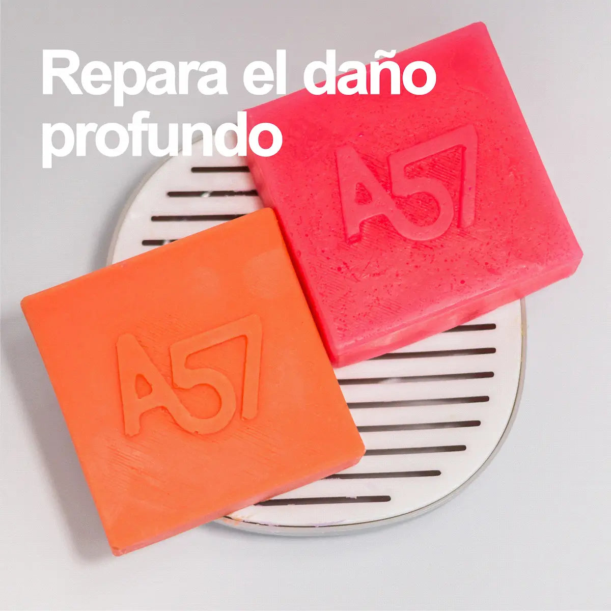 Rutina A57 para cabello seco o dañado — shampoo sólido nutritivo y acondicionador sólido reparador en barra, sin plástico