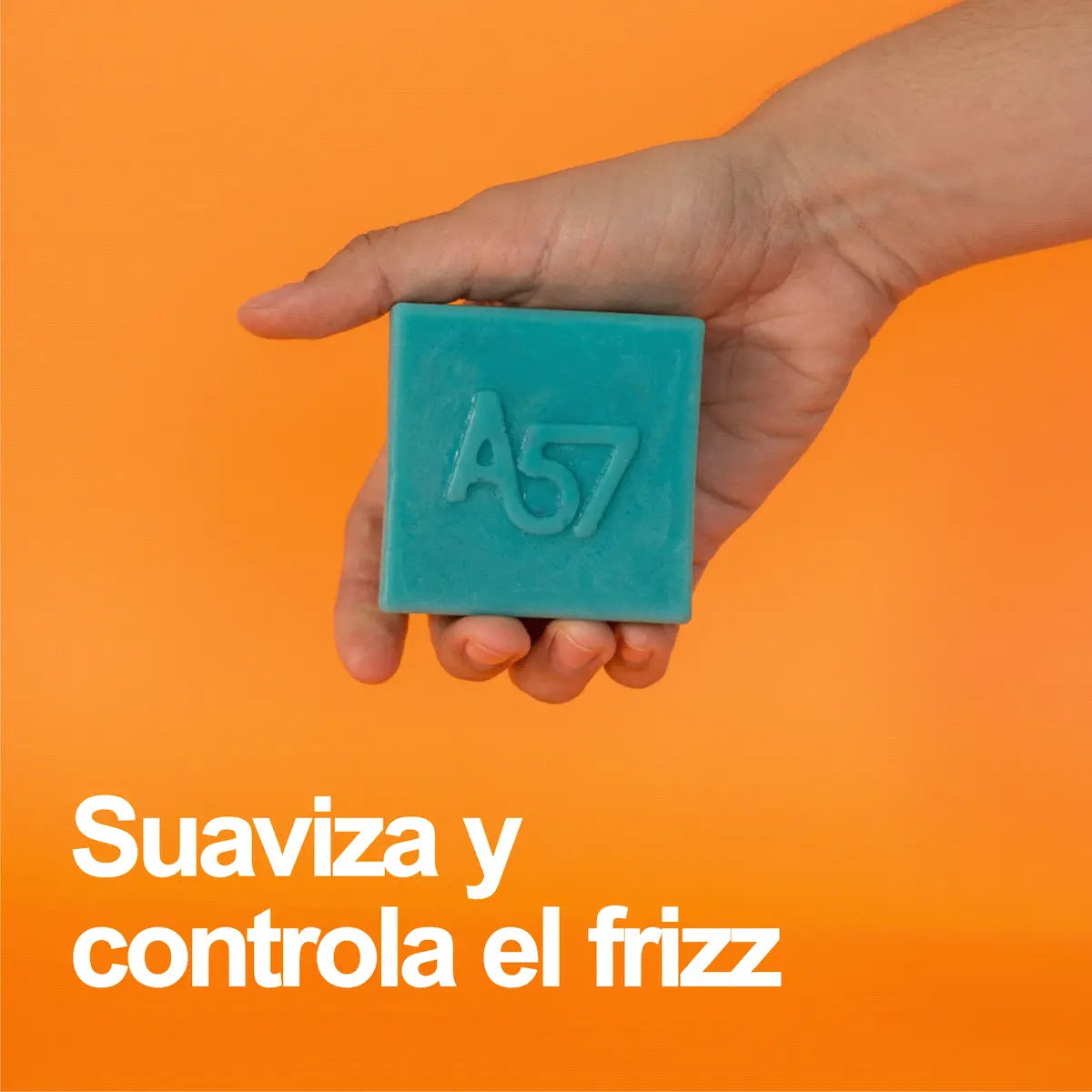 Acondicionador sólido emoliente A57 en barra para cabello seco o rebelde — con aceite de jojoba y manteca de almendras, sin plástico