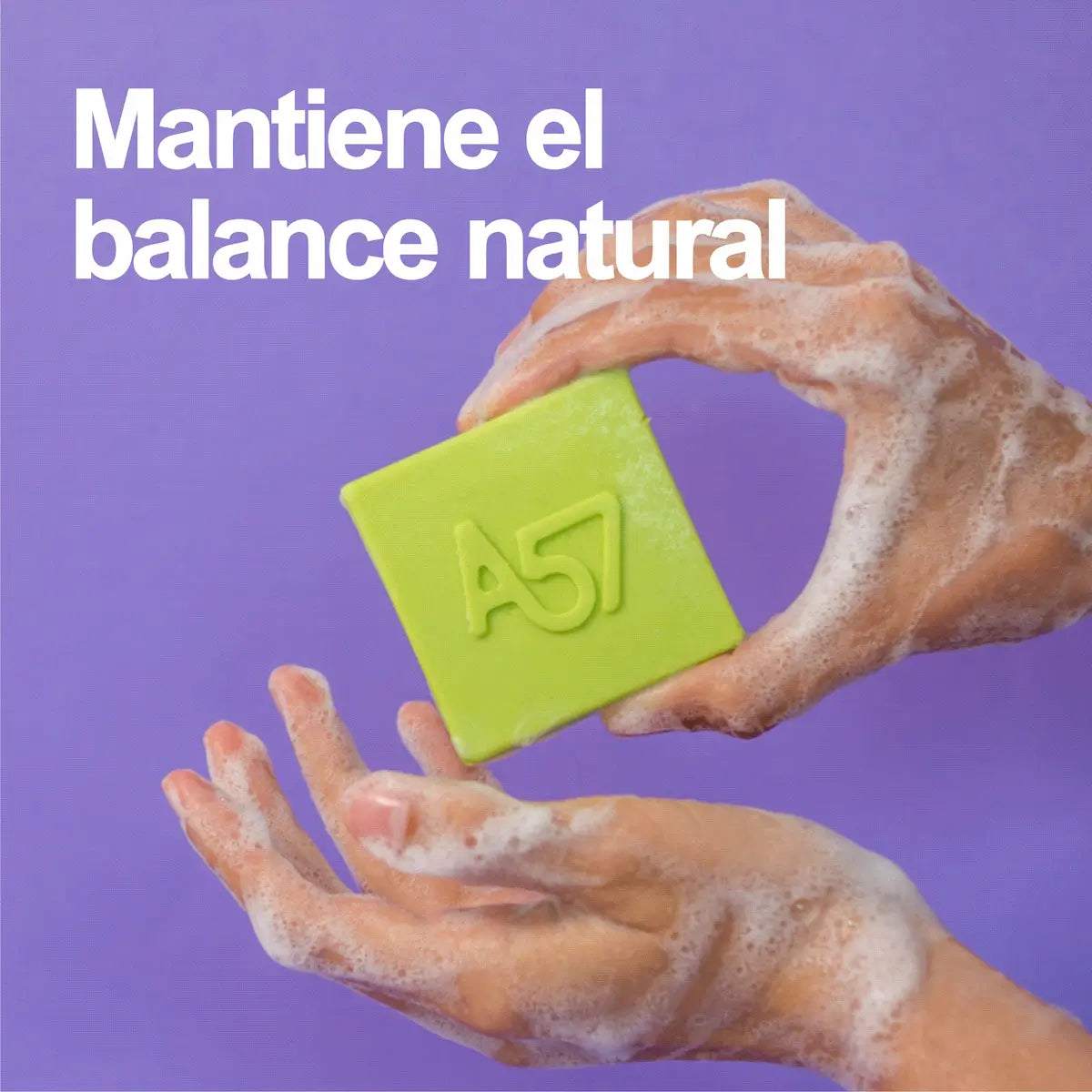 Shampoo sólido hidratante A57 en barra para cabello normal a seco — con aceite de aguacate y manteca de karité, sin sulfatos ni plástico