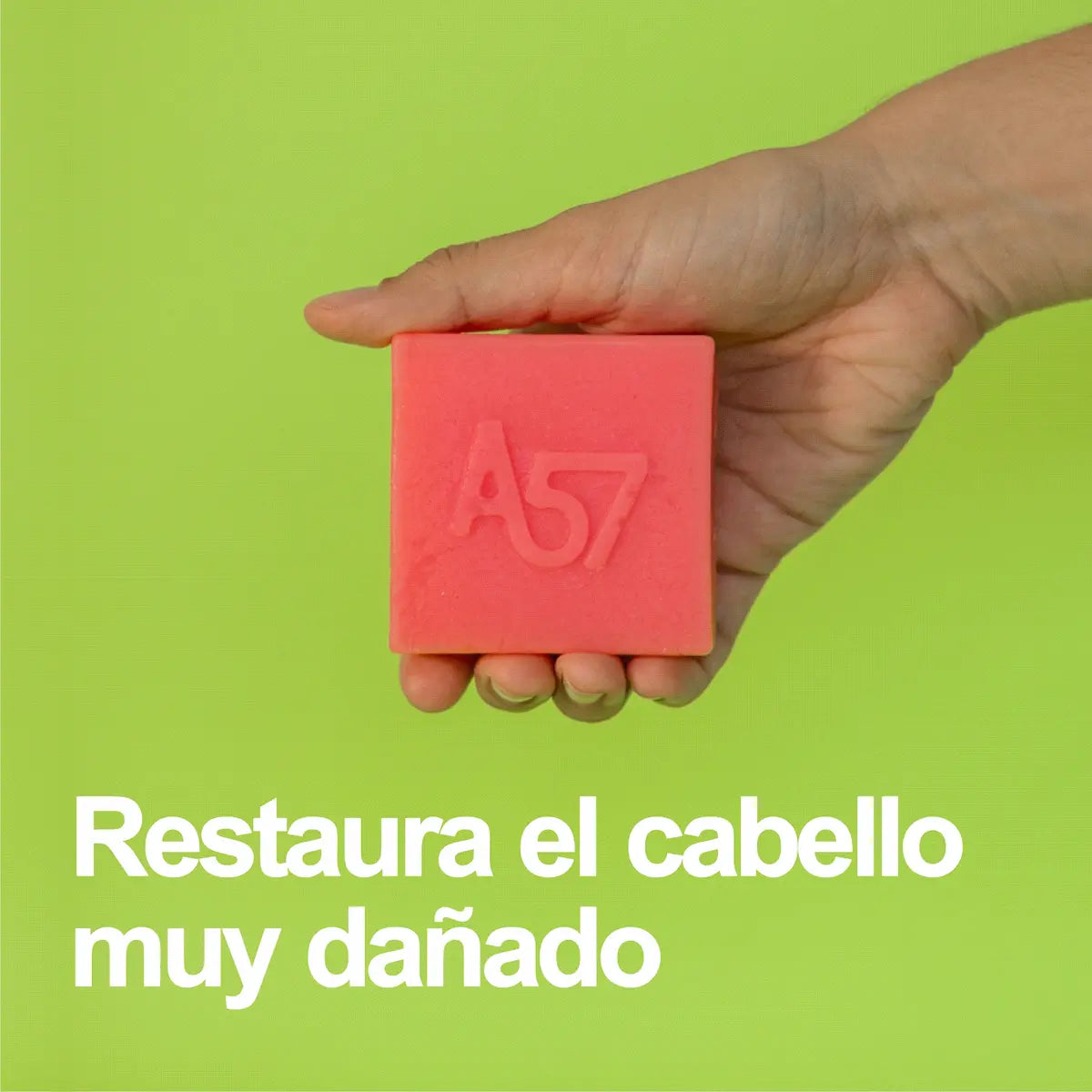 Acondicionador sólido reparador A57 en barra para cabello muy dañado — con aceite de aguacate y manteca de coco, sin plástico