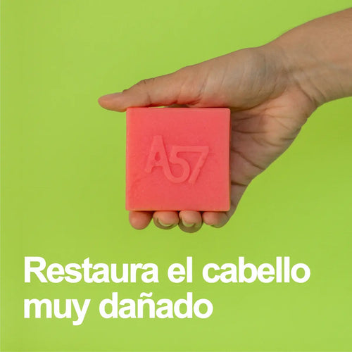 Acondicionador sólido reparador A57 en barra para cabello muy dañado — con aceite de aguacate y manteca de coco, sin plástico